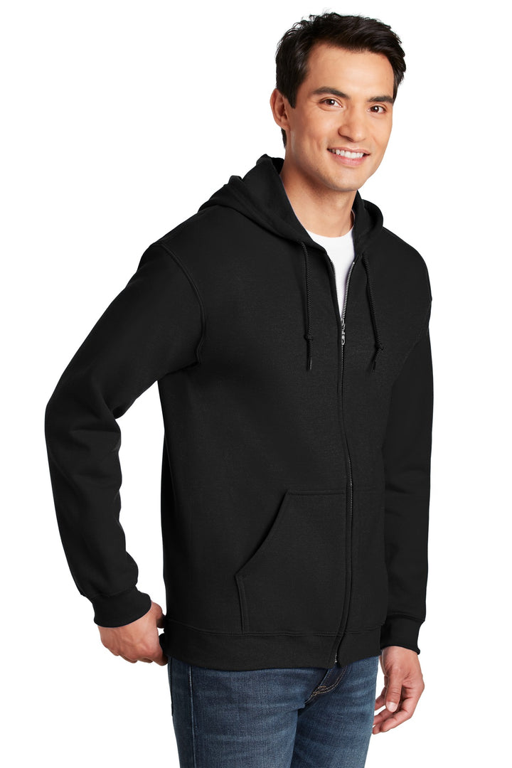 Black Gildan - Heavy Blend Full-Zip Hooded Sweatshirt. 18600