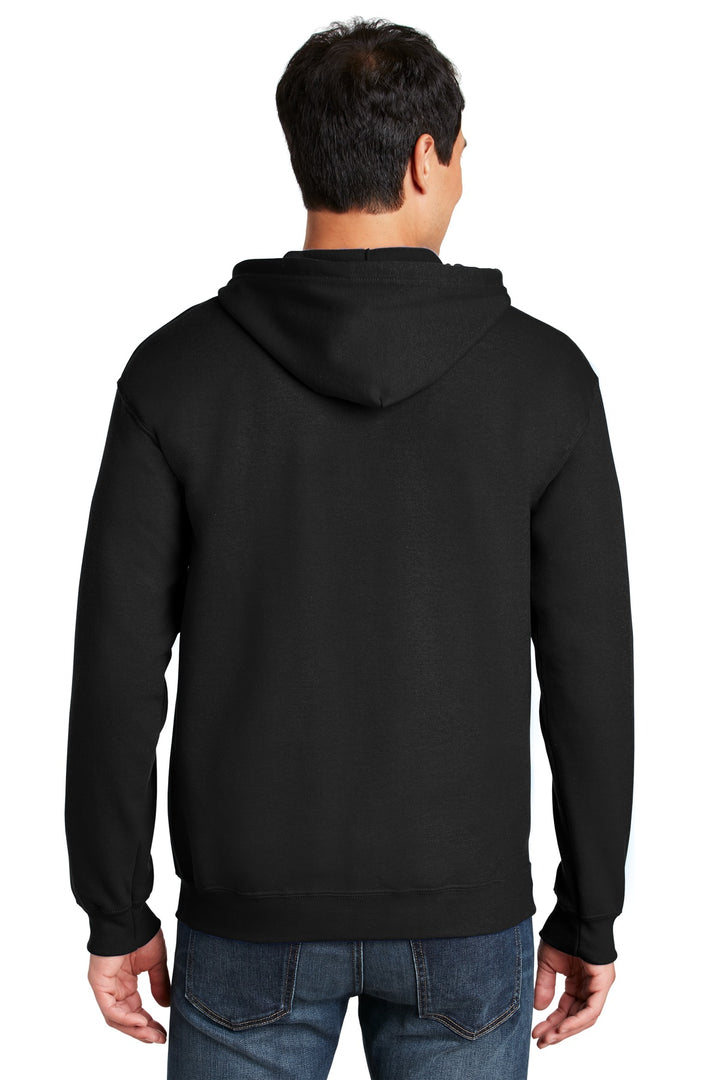 Black Gildan - Heavy Blend Full-Zip Hooded Sweatshirt. 18600