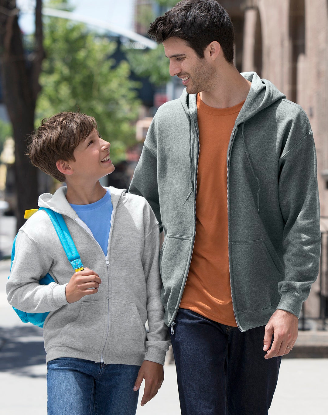 Black Gildan - Heavy Blend Full-Zip Hooded Sweatshirt. 18600