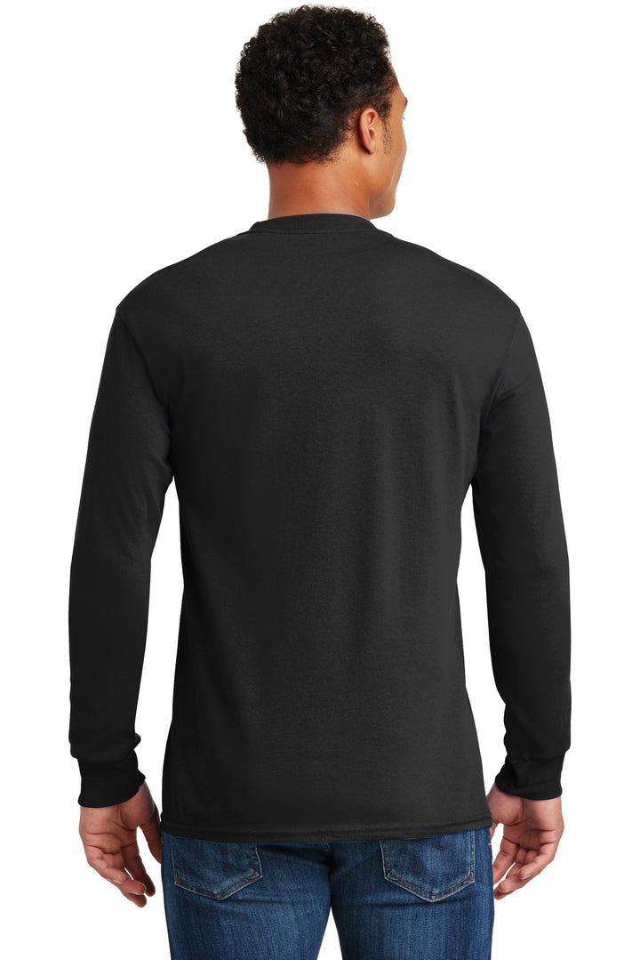 Black Gildan - Heavy Cotton 100% Cotton Long Sleeve T-Shirt. 5400