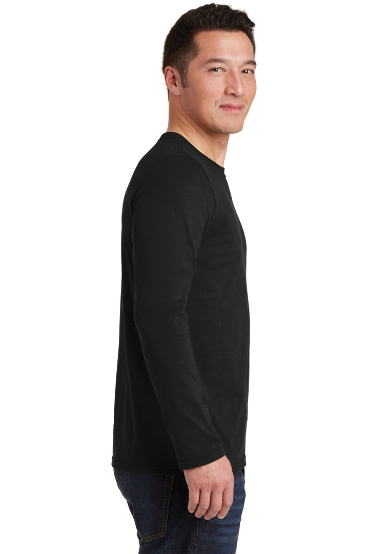 Black Gildan Softstyle Long Sleeve T-Shirt. 64400