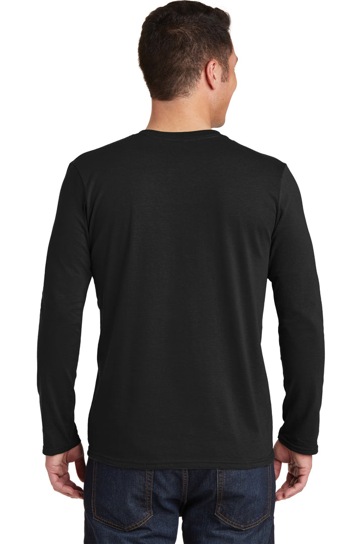 Black Gildan Softstyle Long Sleeve T-Shirt. 64400