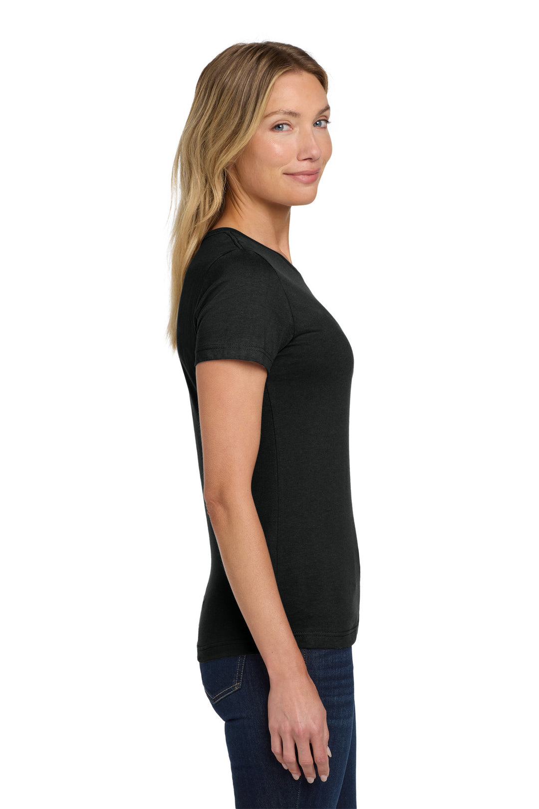 Black Gildan Softstyle Women's T-Shirt. 64000L