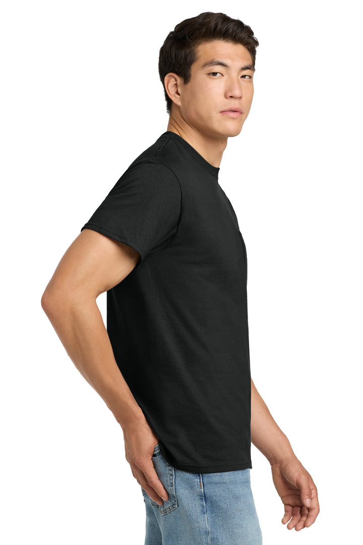 Black Gildan - Ultra Cotton 100% US Cotton T-Shirt with Pocket. 2300
