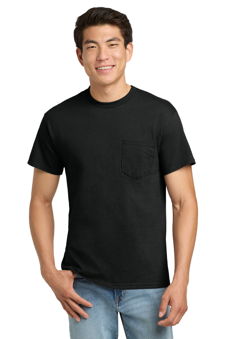 Black Gildan - Ultra Cotton 100% US Cotton T-Shirt with Pocket. 2300