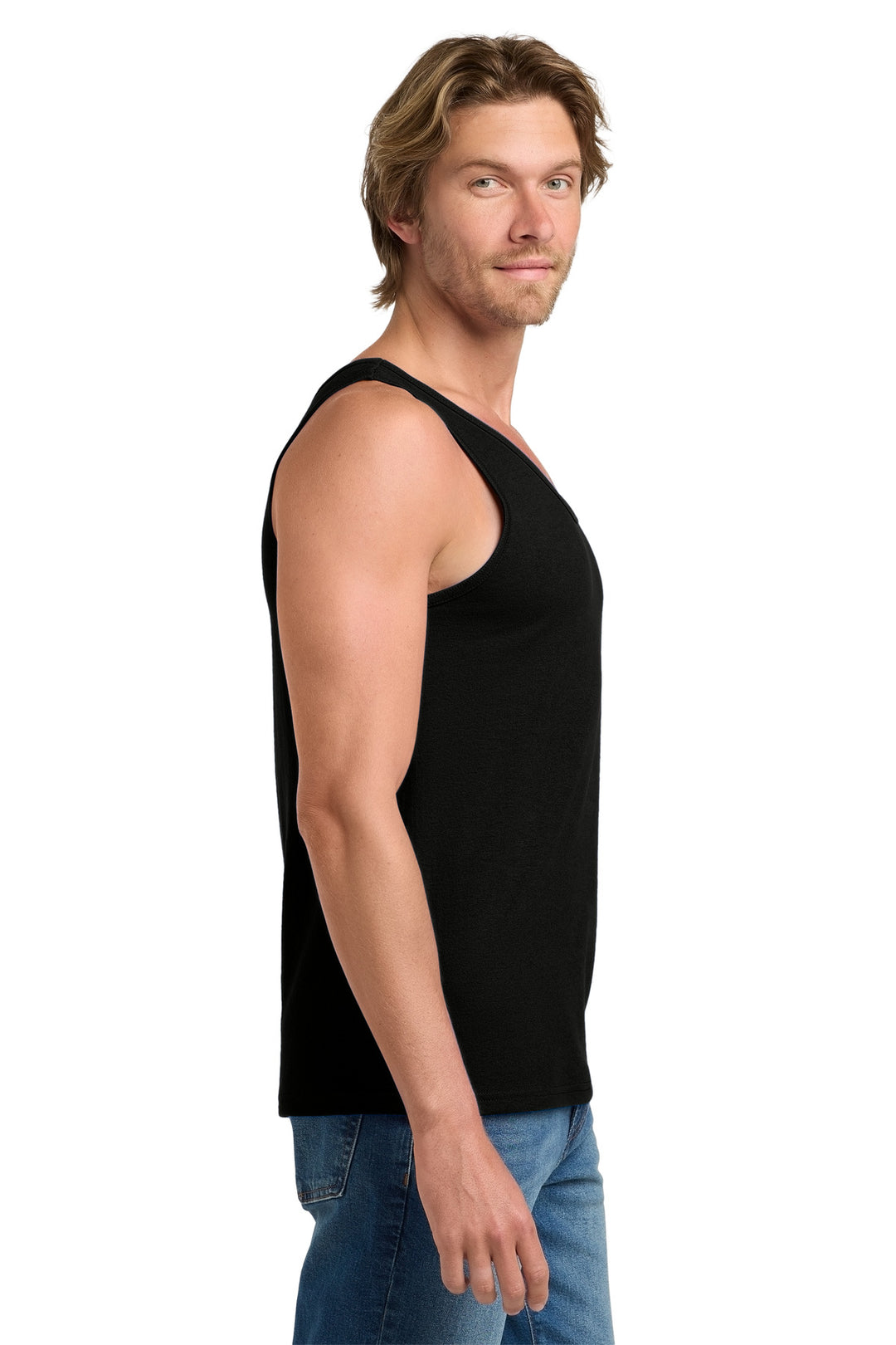 Black Gildan - Ultra Cotton 100% US Cotton Tank Top. 2200