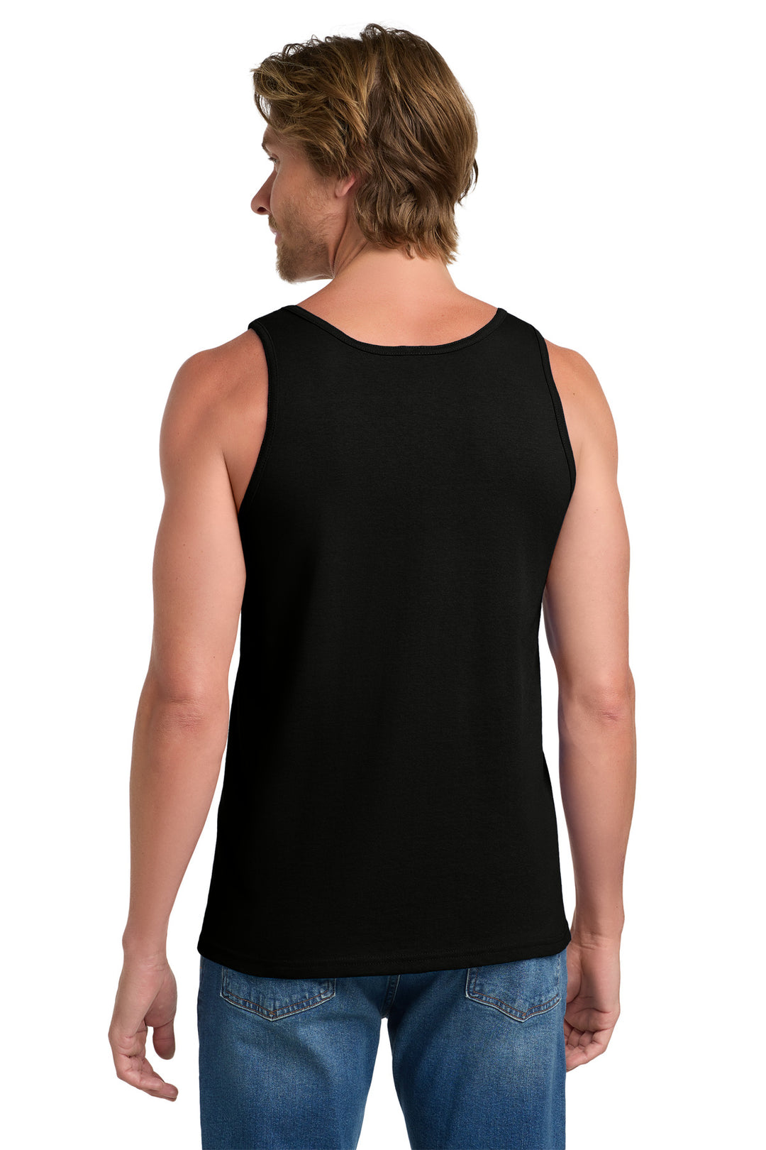 Black Gildan - Ultra Cotton 100% US Cotton Tank Top. 2200