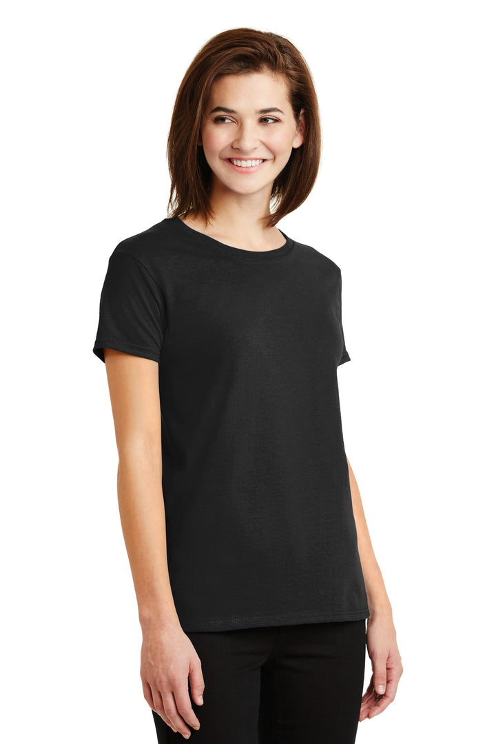 Black Gildan Women's Ultra Cotton 100% US Cotton T-Shirt. 2000L