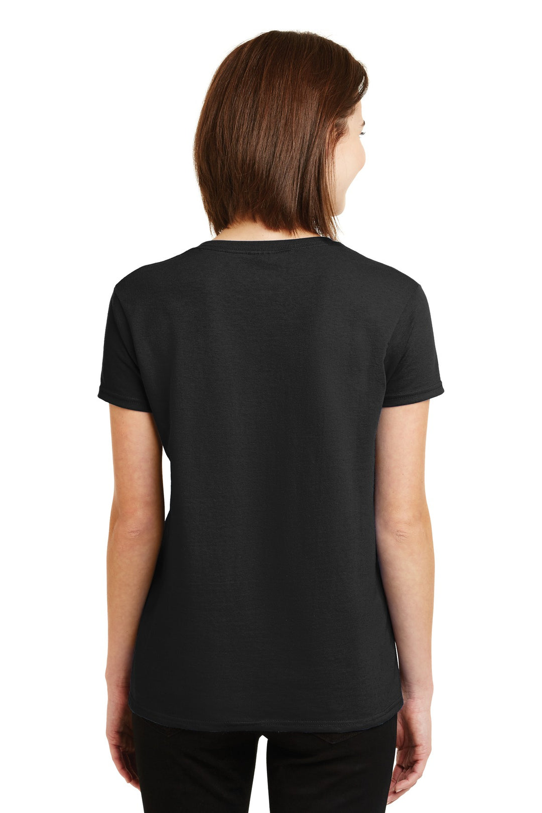 Black Gildan Women's Ultra Cotton 100% US Cotton T-Shirt. 2000L