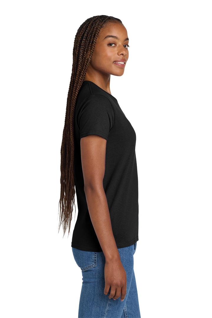 Black Gildan Women's Ultra Cotton 100% US Cotton T-Shirt. 2000L