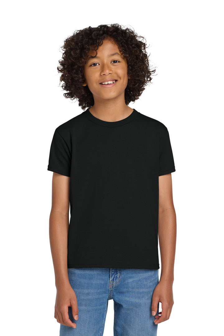 Black Gildan Youth DryBlend 50 Cotton/50 Poly T-Shirt. 8000B