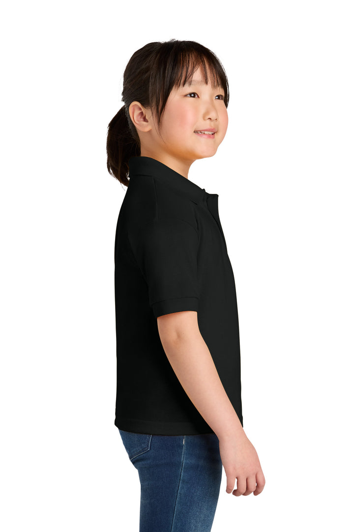 Black Gildan Youth DryBlend 6-Ounce Jersey Knit Sport Shirt. 8800B