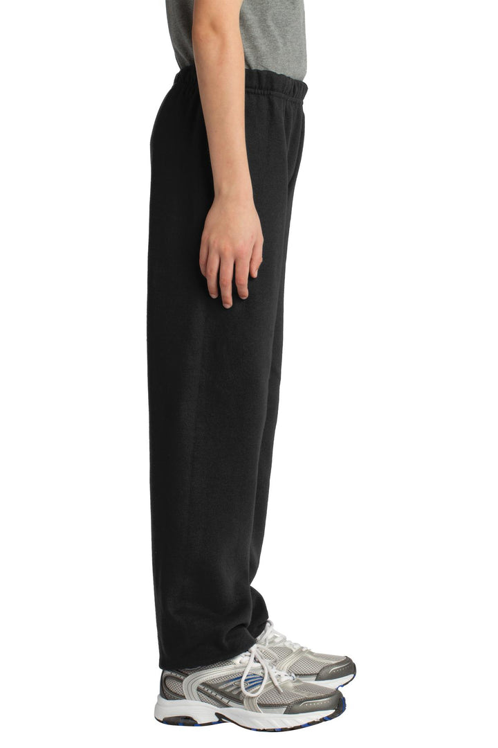 Black Gildan Youth Heavy Blend Sweatpant. 18200B
