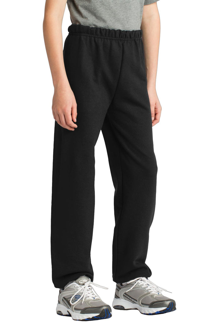 Black Gildan Youth Heavy Blend Sweatpant. 18200B