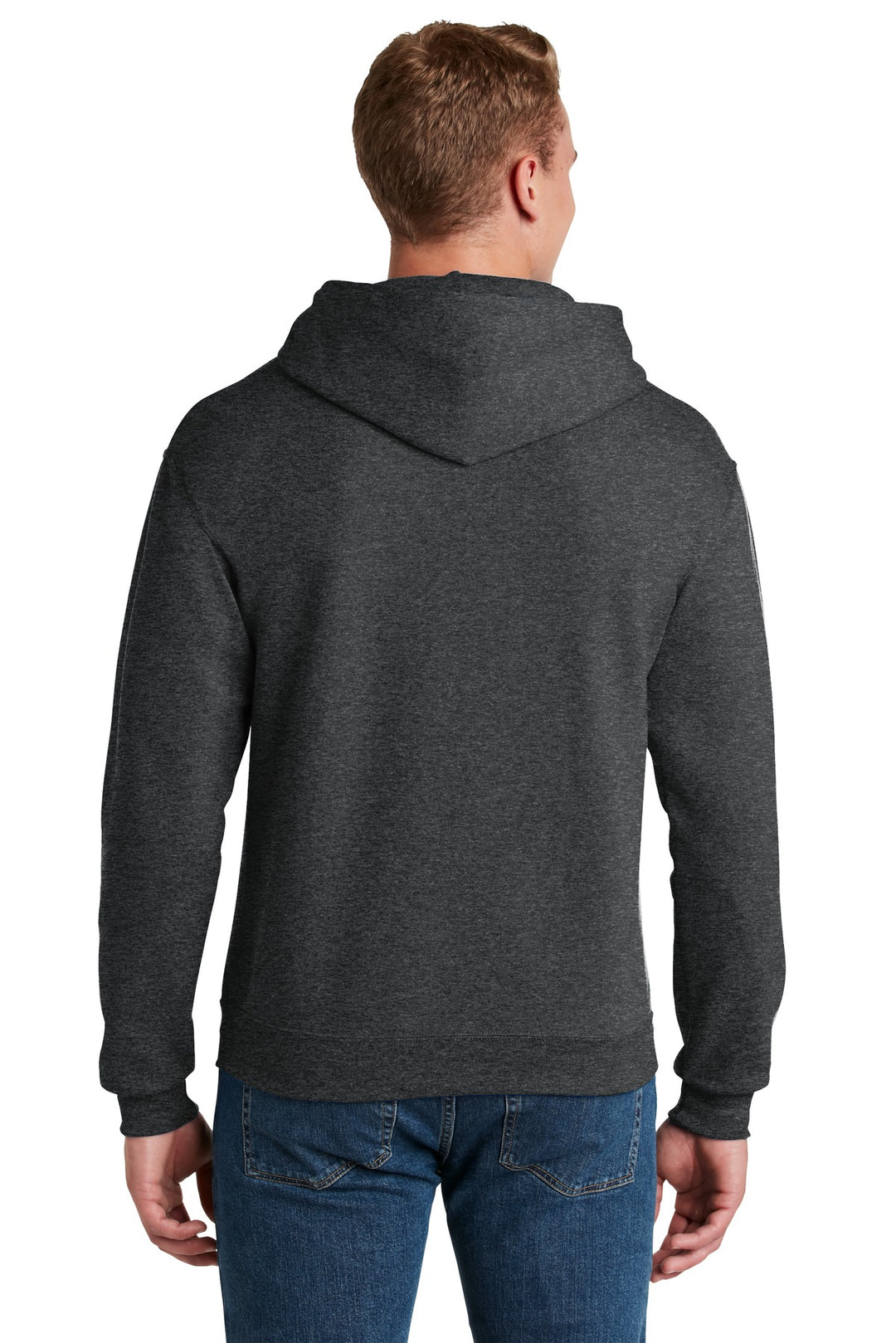 BLACK HEATHER Jerzees NuBlend Pullover Hooded Sweatshirt. 996M