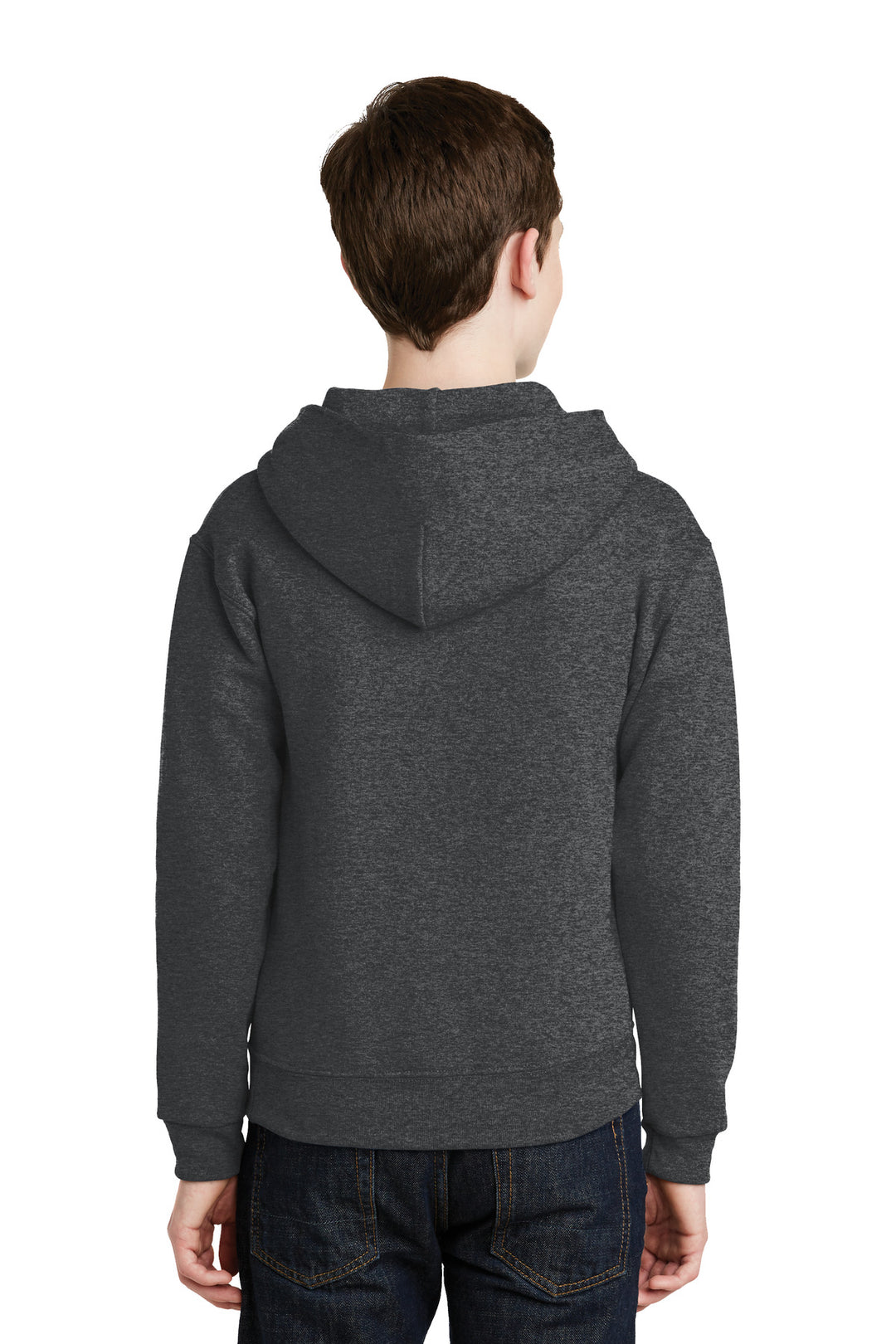 Black Heather Jerzees - Youth NuBlend Pullover Hooded Sweatshirt. 996Y