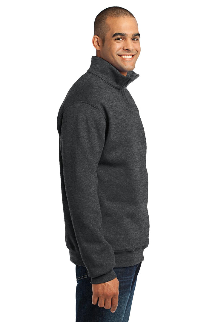 Black Hthr Jerzees - NuBlend 1/4-Zip Cadet Collar Sweatshirt. 995M