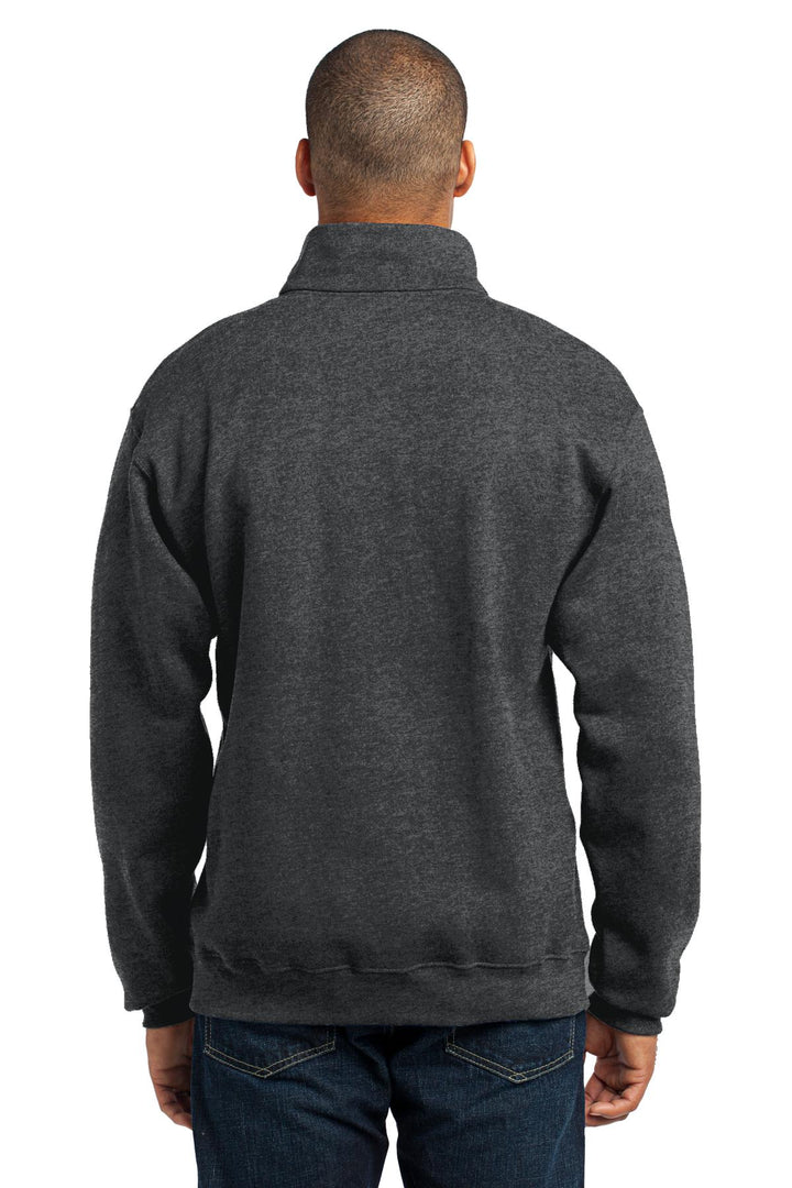 Black Hthr Jerzees - NuBlend 1/4-Zip Cadet Collar Sweatshirt. 995M