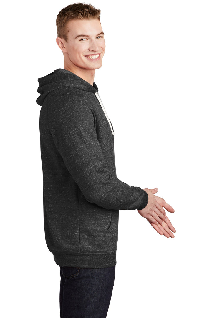 Black Ink Jerzees Snow Heather French Terry Raglan Hoodie 90M