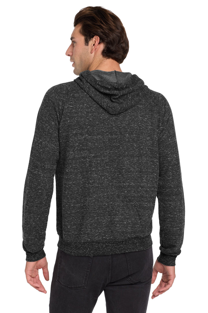 Black Ink Jerzees Snow Heather French Terry Raglan Hoodie 90M