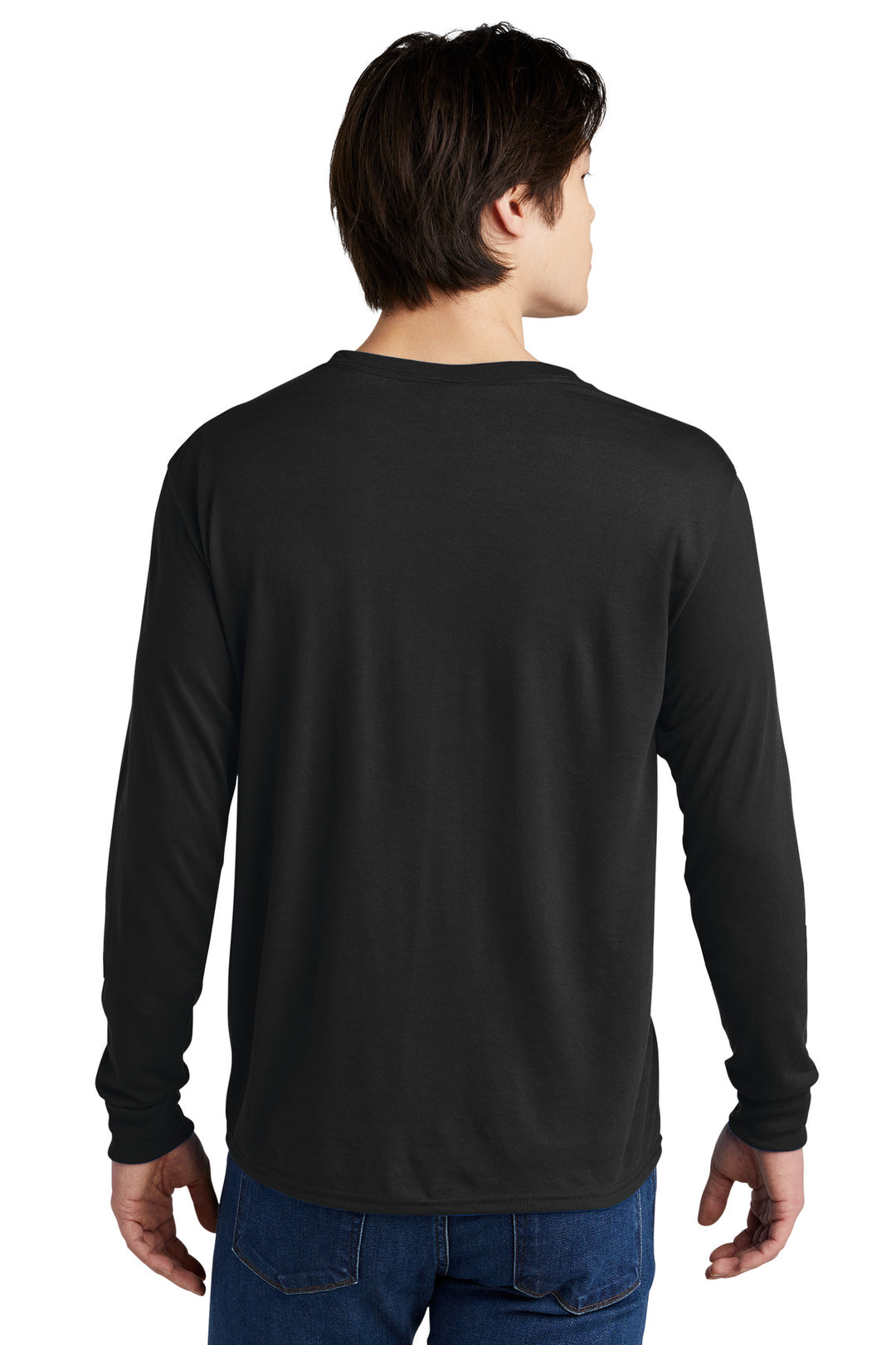 Black Jerzees Dri-Power 100% Polyester Long Sleeve T-Shirt 21LS