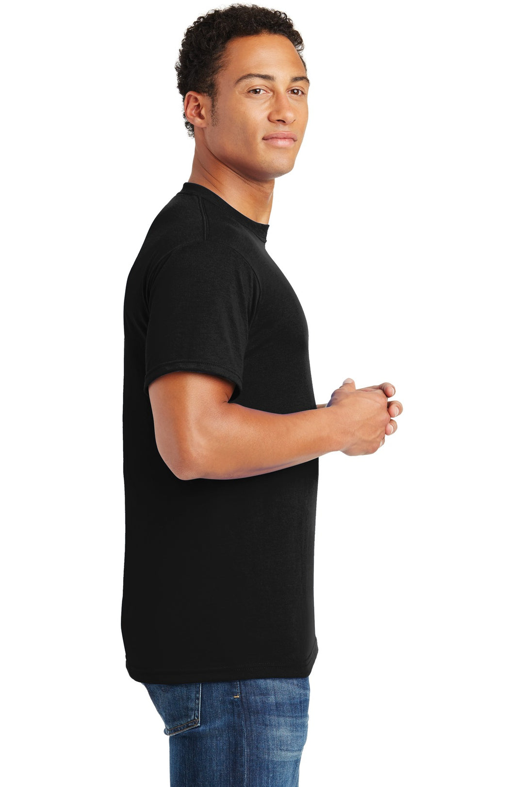 Black Jerzees Dri-Power 100% Polyester T-Shirt. 21M