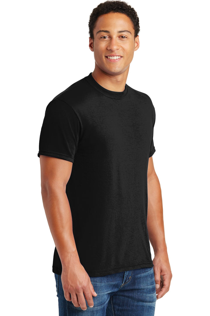 Black Jerzees Dri-Power 100% Polyester T-Shirt. 21M