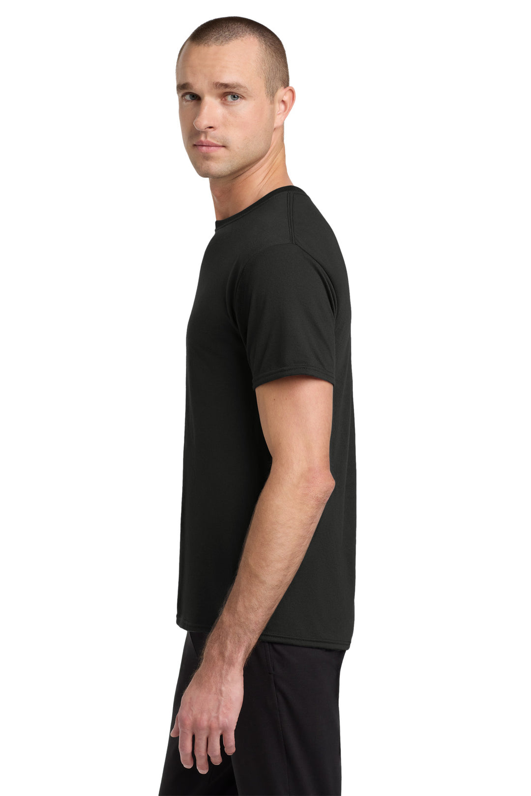 Black Jerzees Dri-Power 100% Polyester T-Shirt. 21M