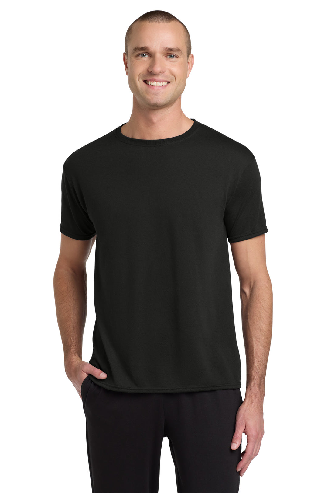 Black Jerzees Dri-Power 100% Polyester T-Shirt. 21M