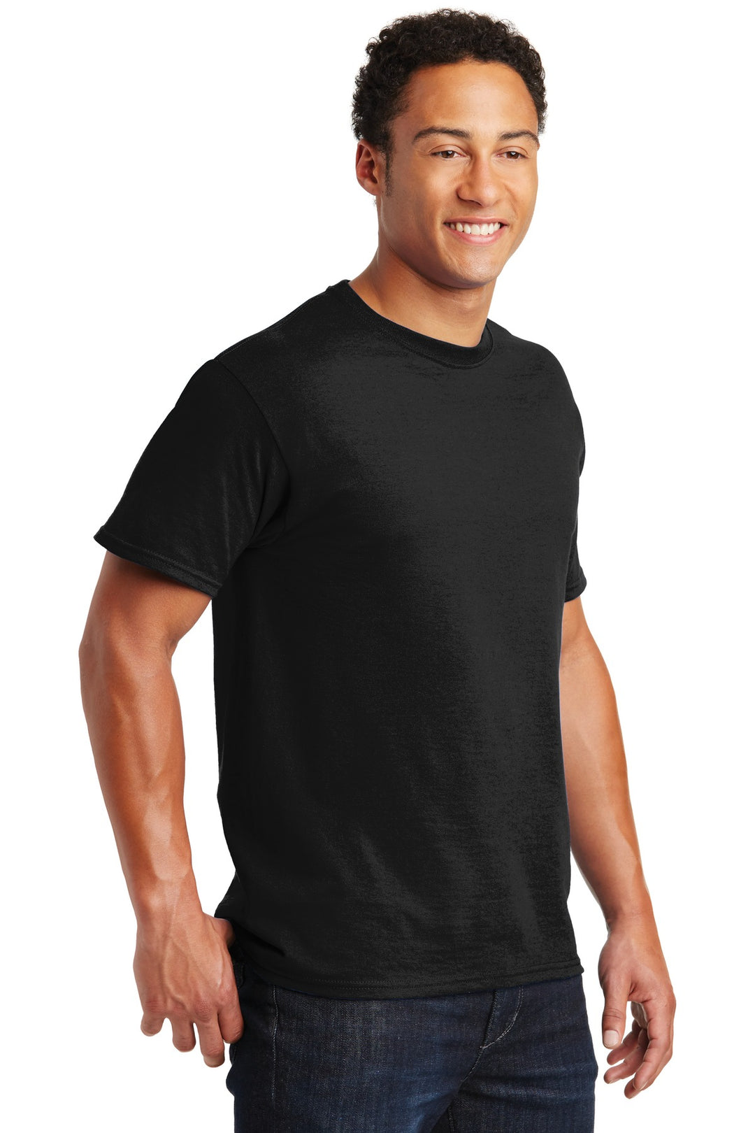 Black Jerzees - Dri-Power 50/50 Cotton/Poly T-Shirt. 29M