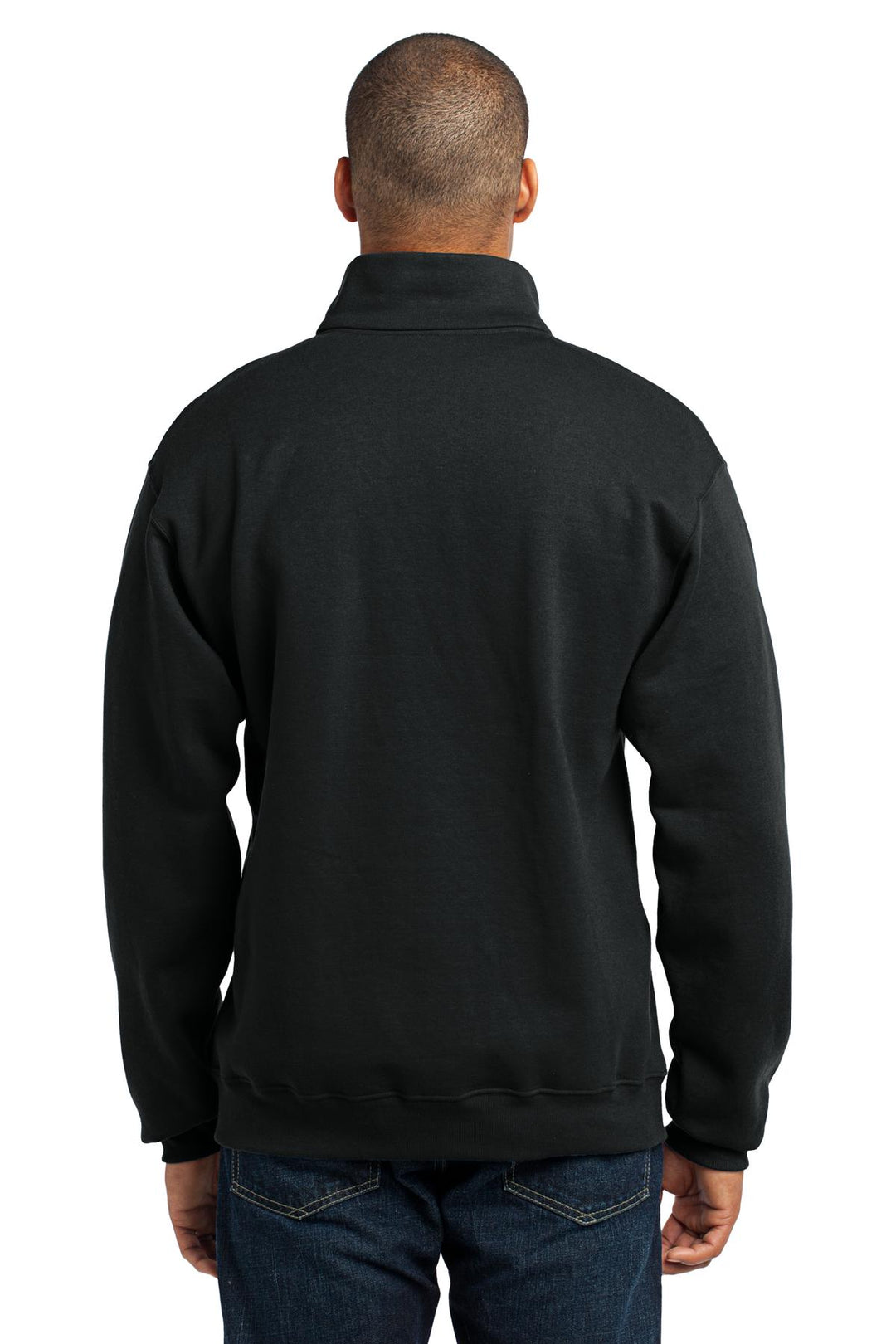 Black Jerzees - NuBlend 1/4-Zip Cadet Collar Sweatshirt. 995M