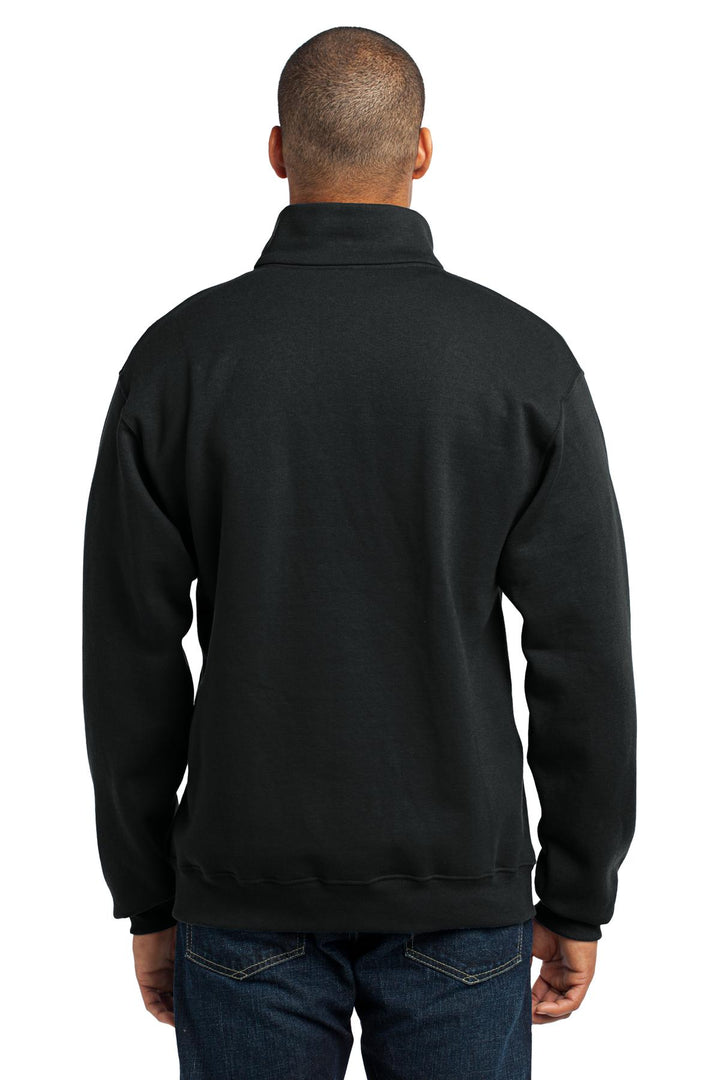 Black Jerzees - NuBlend 1/4-Zip Cadet Collar Sweatshirt. 995M