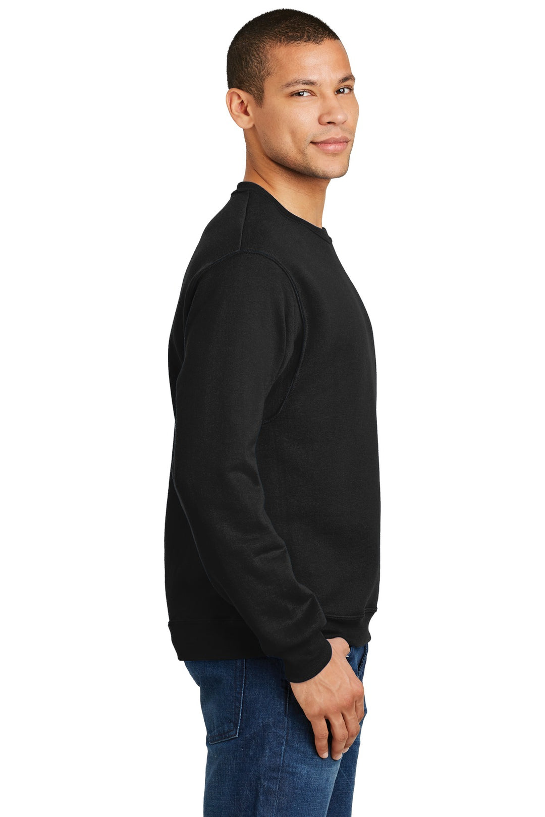 Black Jerzees - NuBlend Crewneck Sweatshirt. 562M