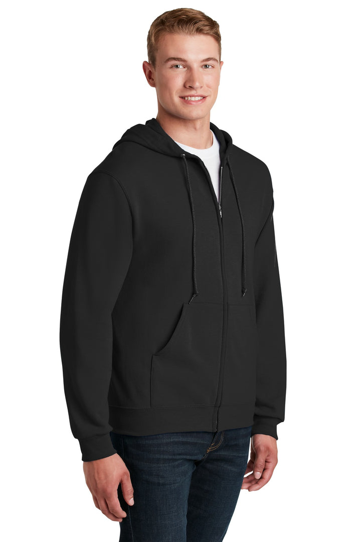 Black Jerzees - NuBlend Full-Zip Hooded Sweatshirt. 993M
