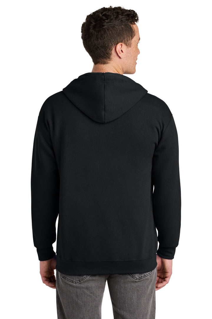 Black Jerzees - NuBlend Full-Zip Hooded Sweatshirt. 993M