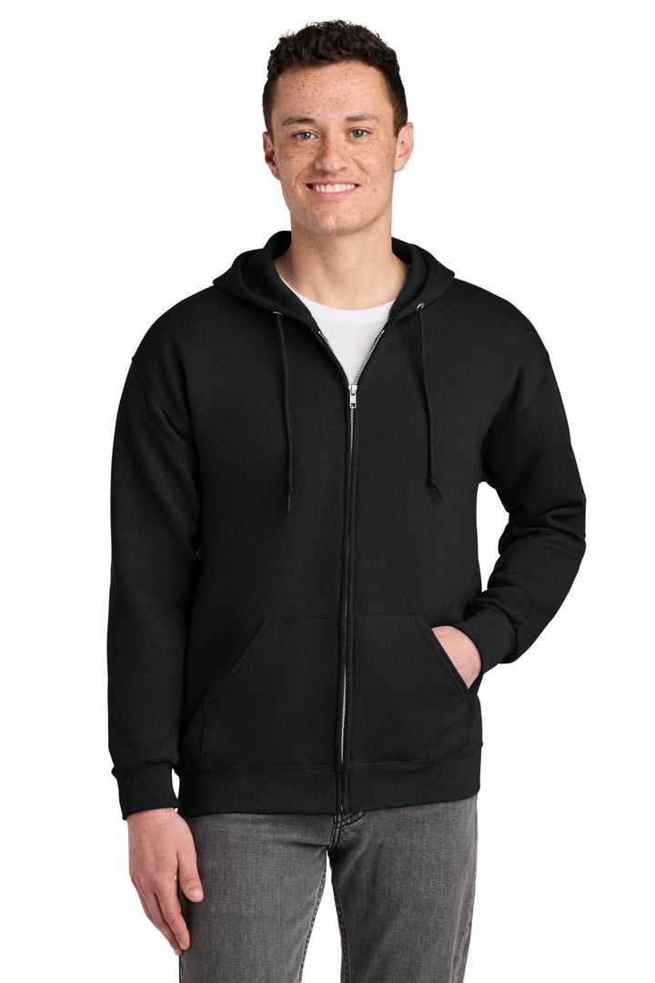 Black Jerzees - NuBlend Full-Zip Hooded Sweatshirt. 993M