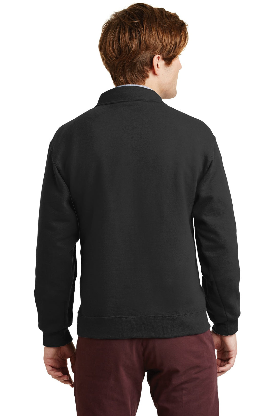 Black Jerzees Super Sweats NuBlend - 1/4-Zip Sweatshirt with Cadet Collar. 4528M