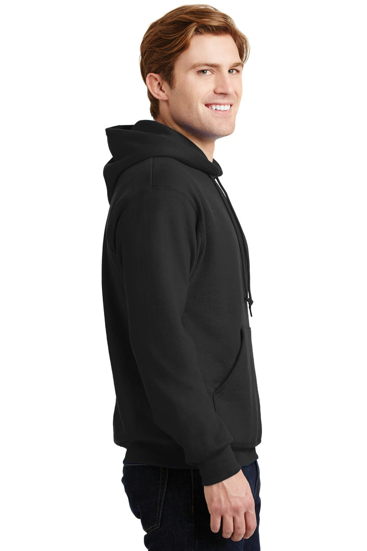 Black Jerzees Super Sweats NuBlend - Pullover Hooded Sweatshirt. 4997M