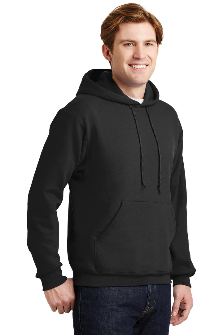Black Jerzees Super Sweats NuBlend - Pullover Hooded Sweatshirt. 4997M