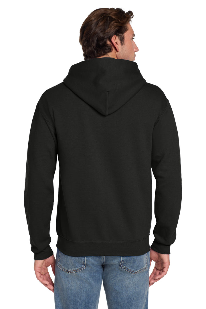 Black Jerzees Super Sweats NuBlend - Pullover Hooded Sweatshirt. 4997M