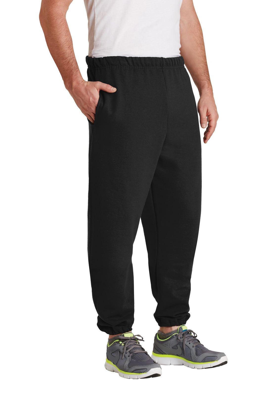 Black Jerzees Super Sweats NuBlend - Sweatpant with Pockets. 4850MP
