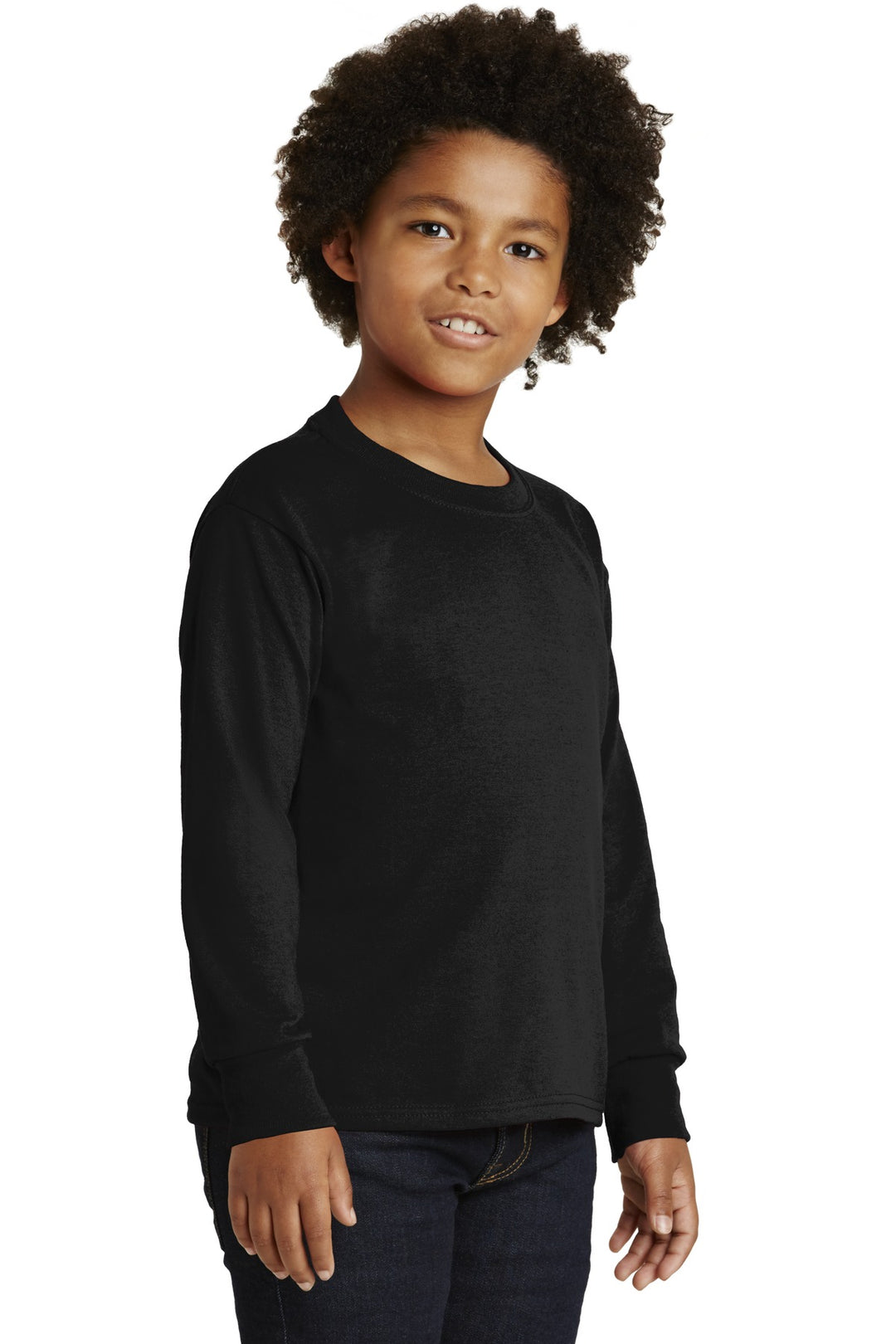 Black Jerzees Youth Dri-Power 50/50 Cotton/Poly Long Sleeve 29BL