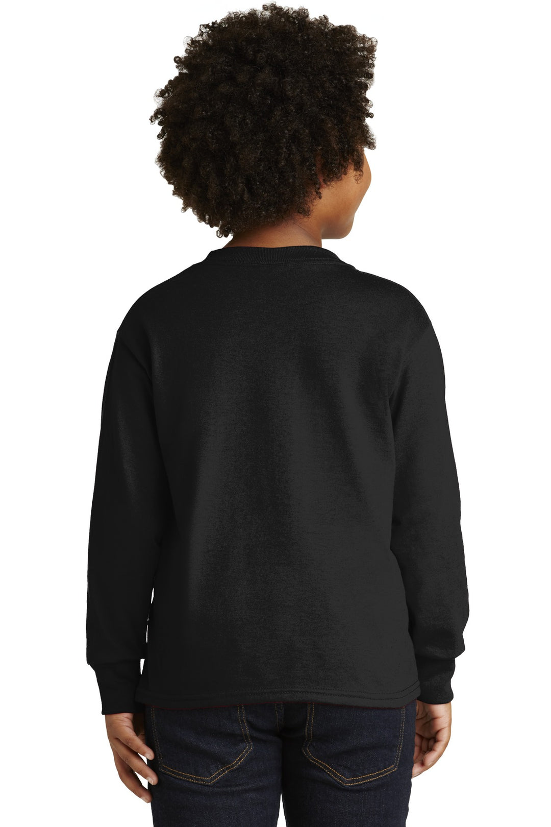 Black Jerzees Youth Dri-Power 50/50 Cotton/Poly Long Sleeve 29BL
