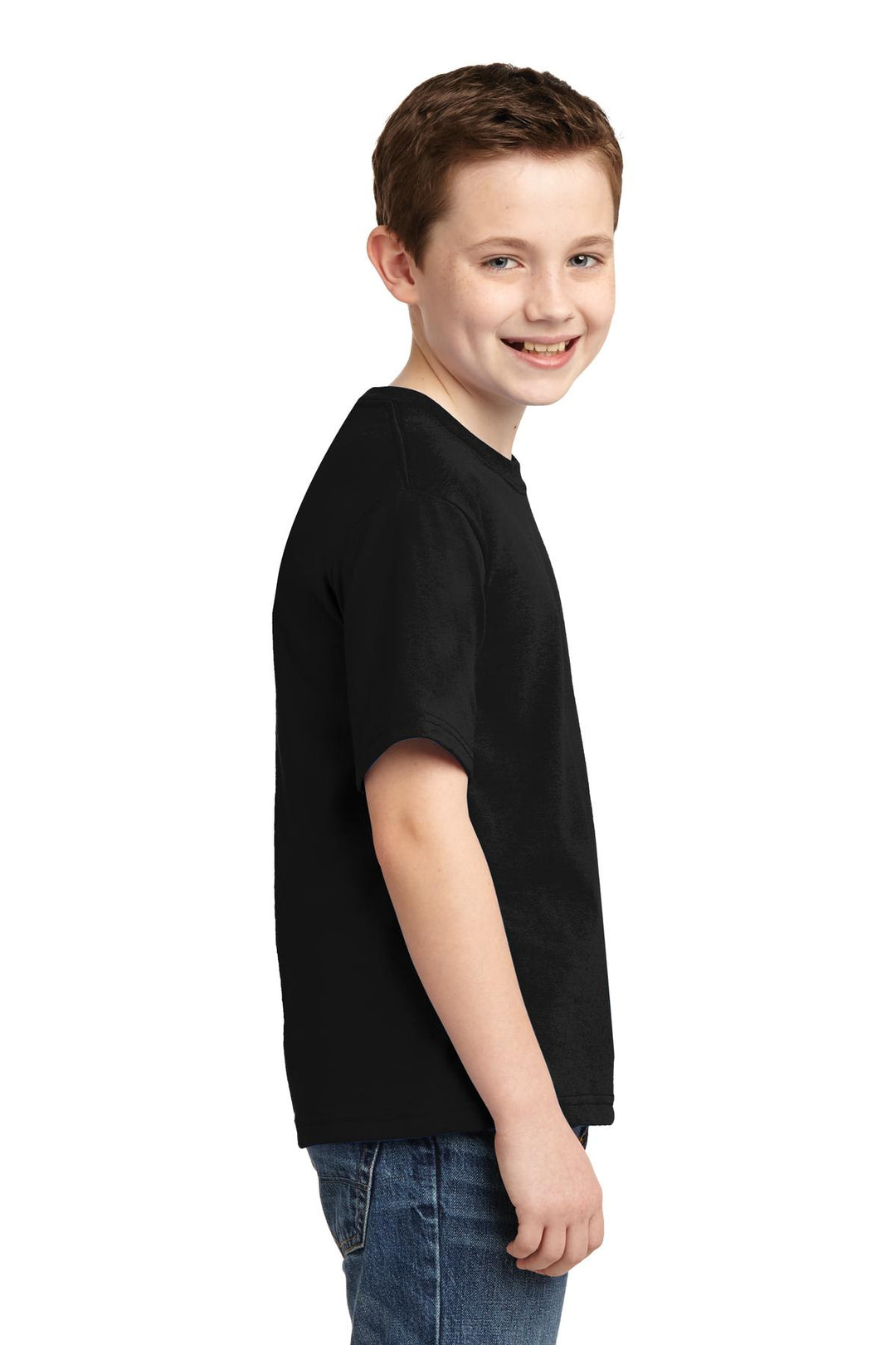 Black Jerzees - Youth Dri-Power 50/50 Cotton/Poly T-Shirt. 29B