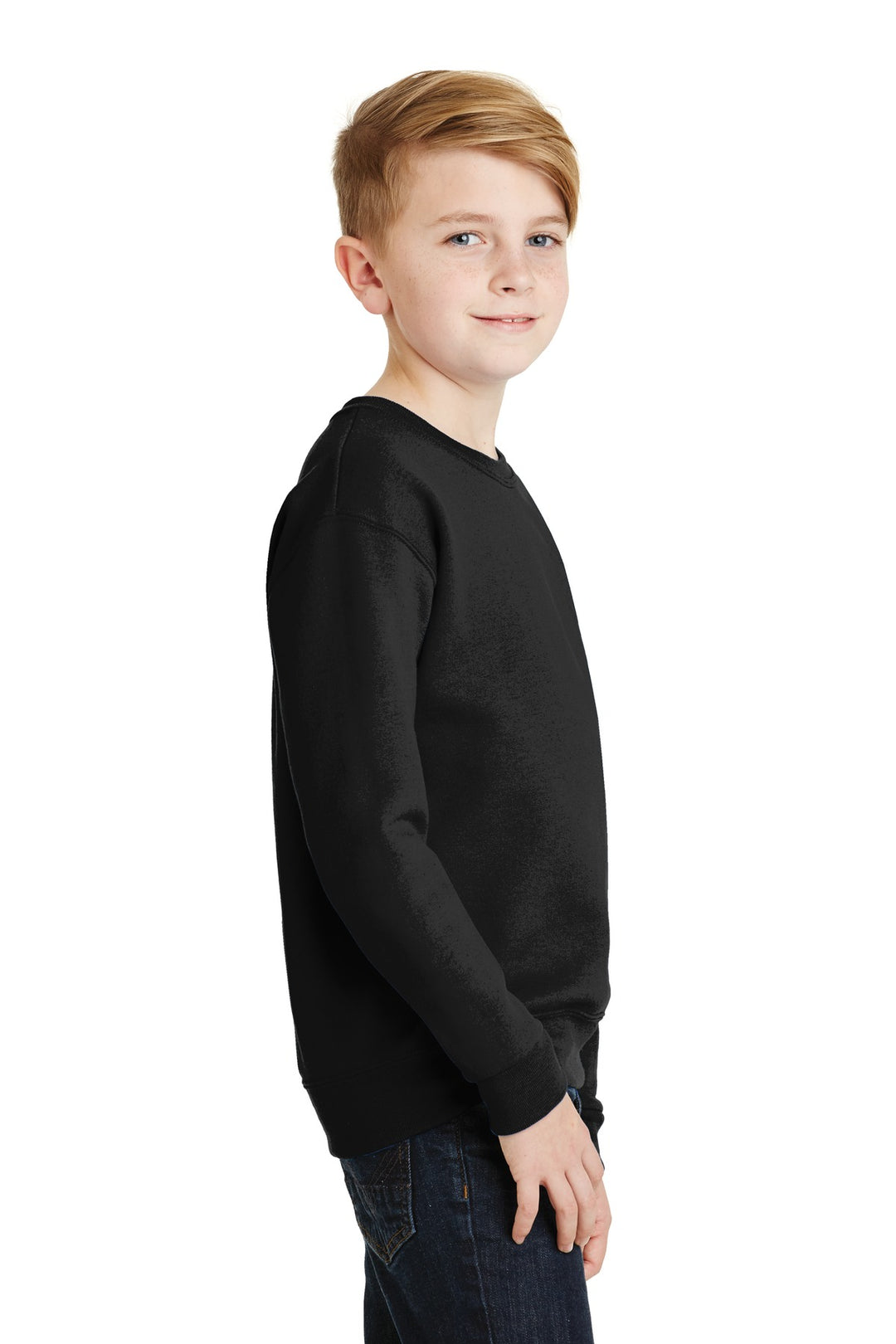 Black Jerzees - Youth NuBlend Crewneck Sweatshirt. 562B