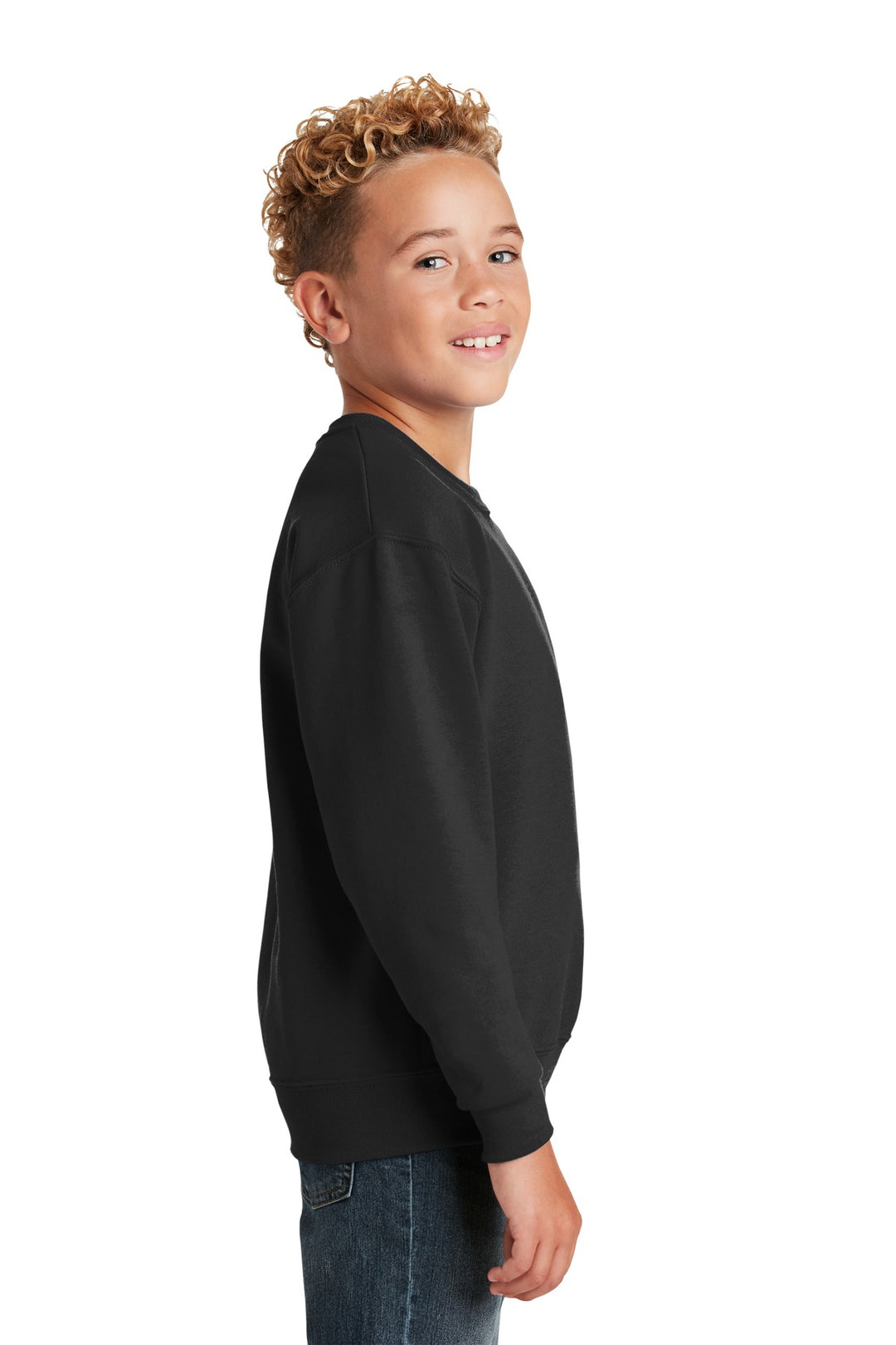 Black Jerzees - Youth NuBlend Crewneck Sweatshirt. 562B