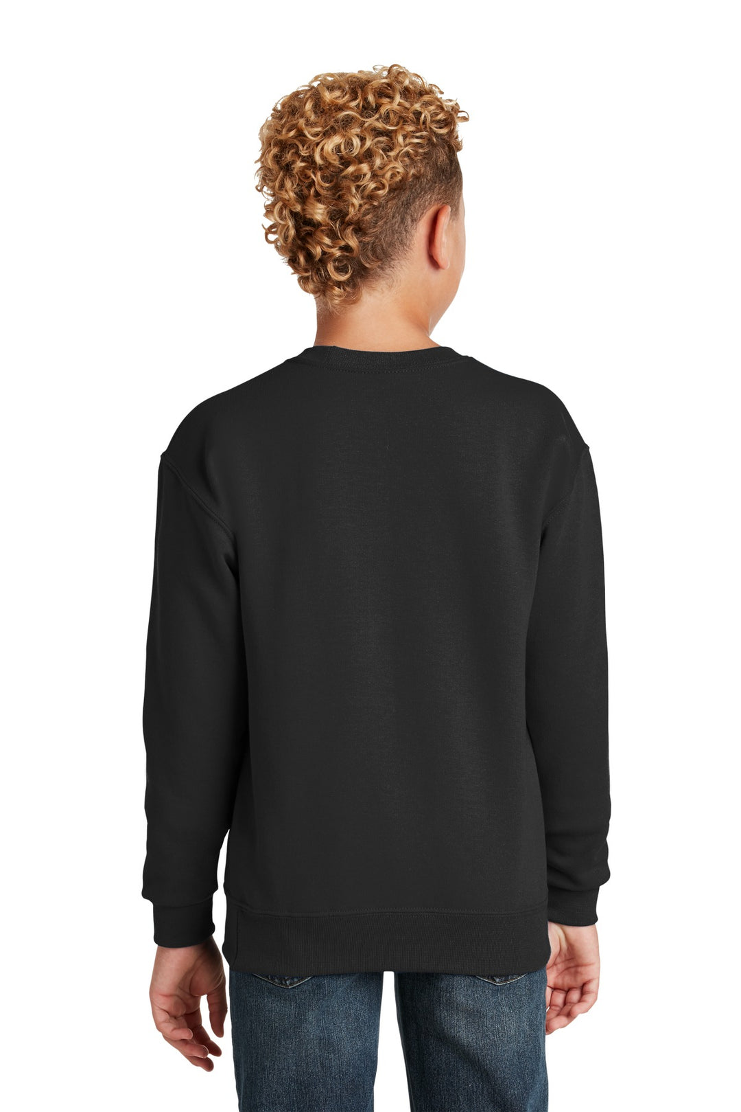 Black Jerzees - Youth NuBlend Crewneck Sweatshirt. 562B