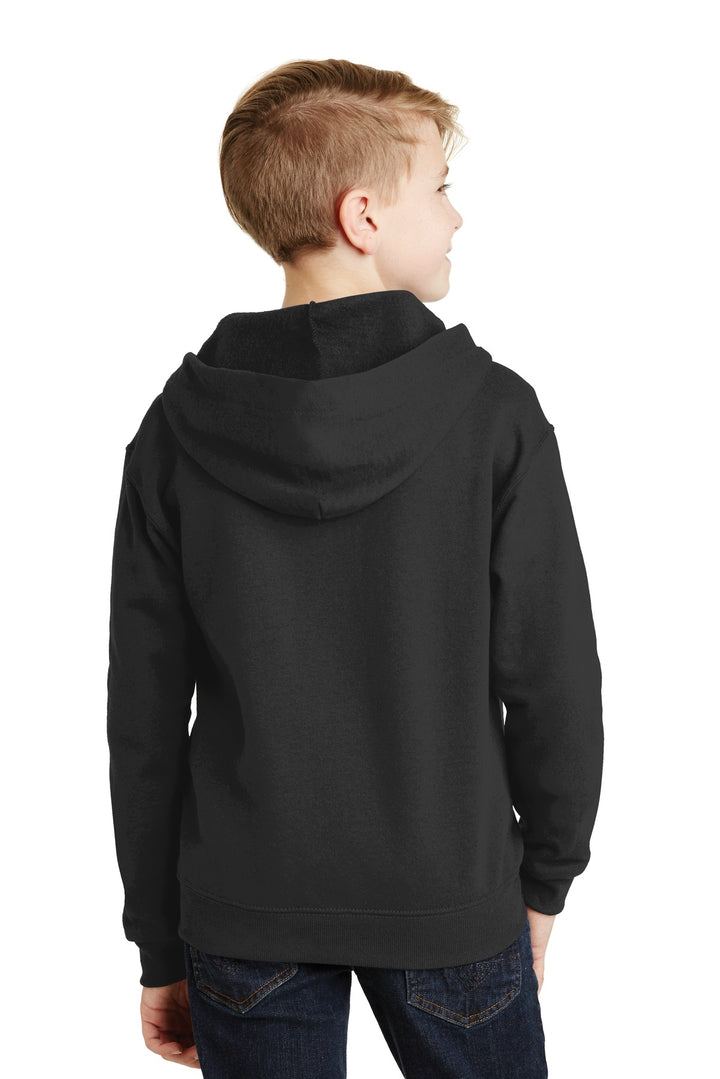 Black Jerzees - Youth NuBlend Full-Zip Hooded Sweatshirt. 993B