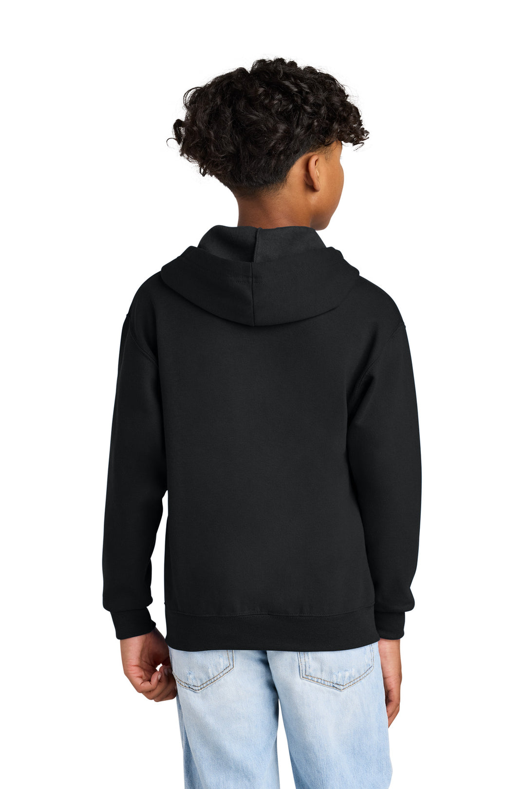 Black Jerzees - Youth NuBlend Full-Zip Hooded Sweatshirt. 993B