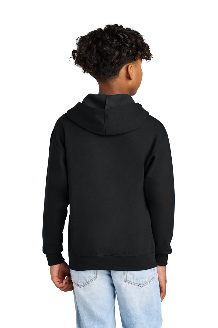 Black Jerzees - Youth NuBlend Full-Zip Hooded Sweatshirt. 993B